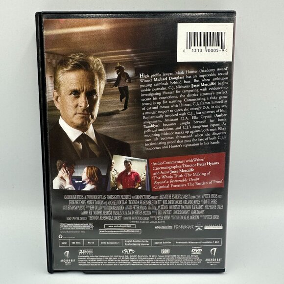 Beyond A Reasonable Doubt DVD Jesse Metcalfe Amber Tamblyn Anchor Bay - Picture 2 of 3